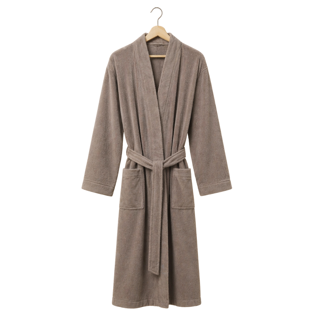PURE Bademantel taupe / Größe  L