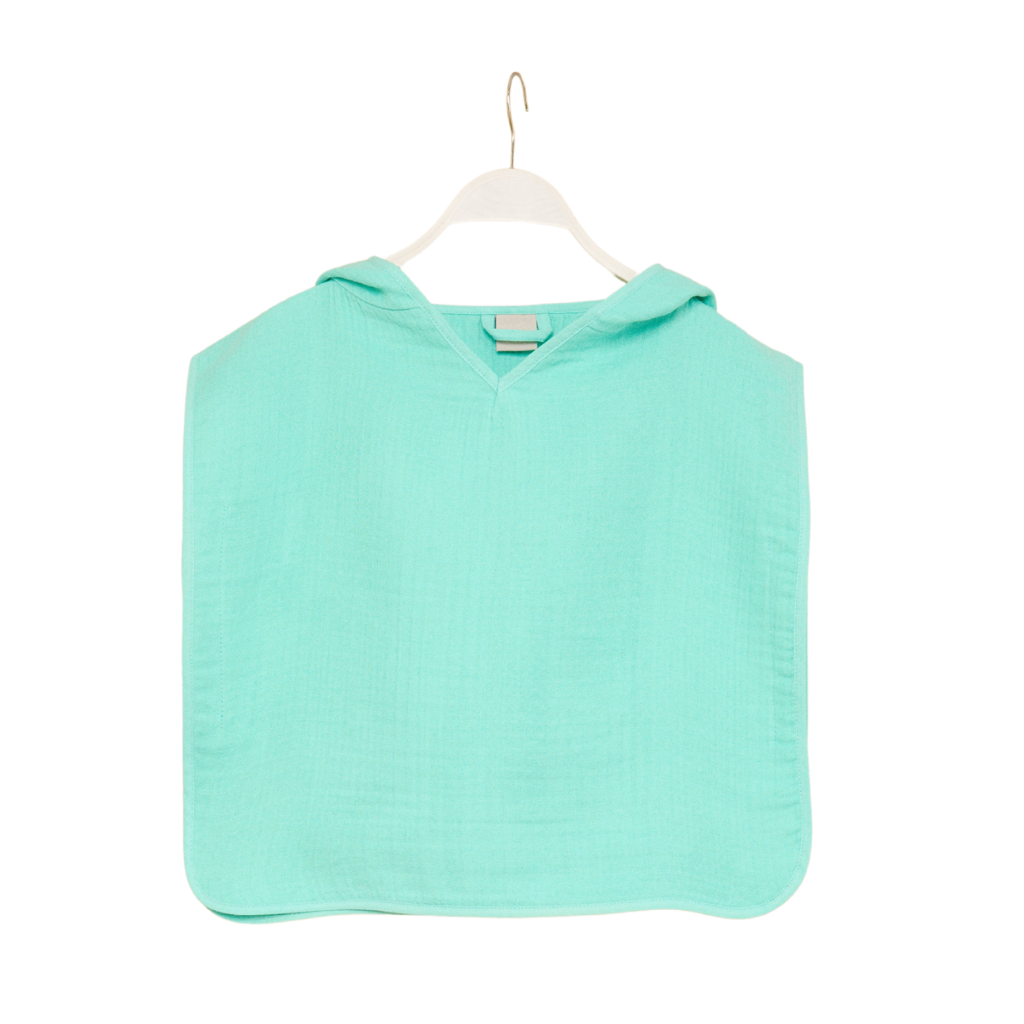 Muslin Poncho pool green / Größe  one size