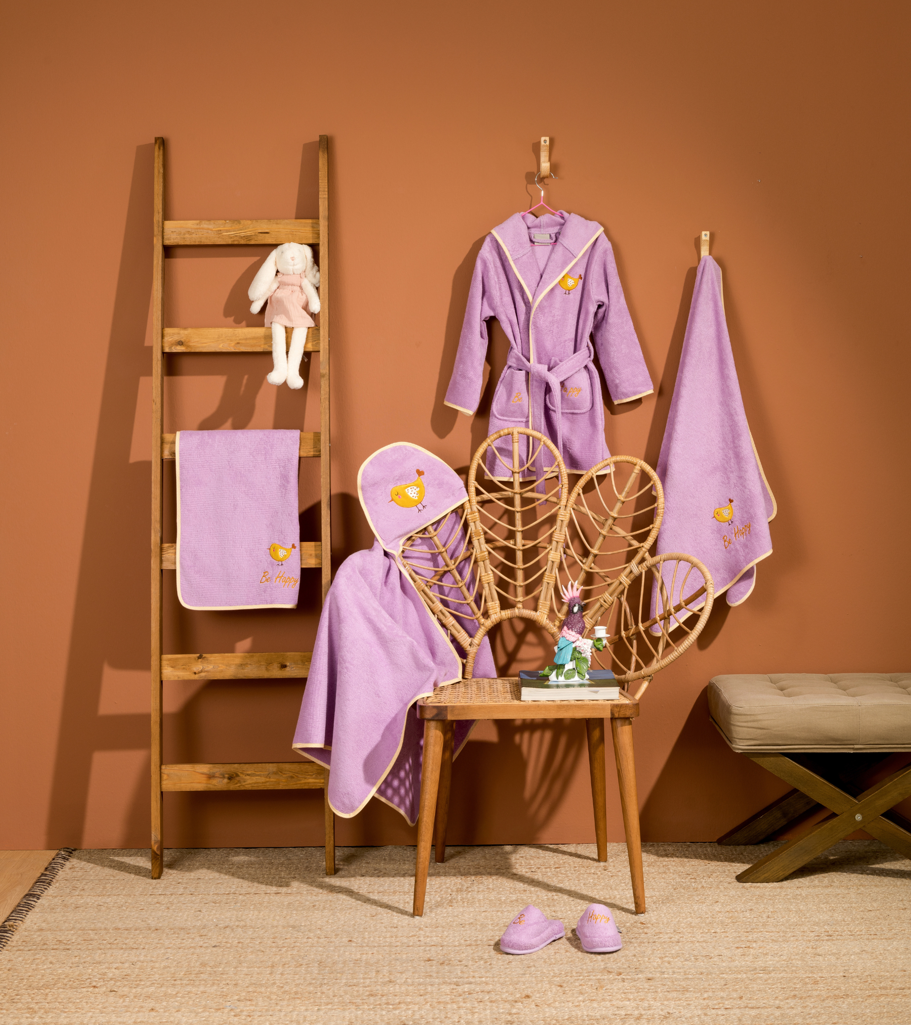 BeHappy Bademantel lilac / Größe  2/4