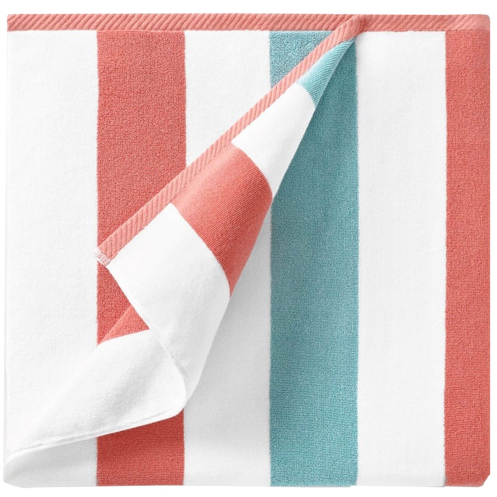 Beach Cabana Stripe coral / Größe  90/180