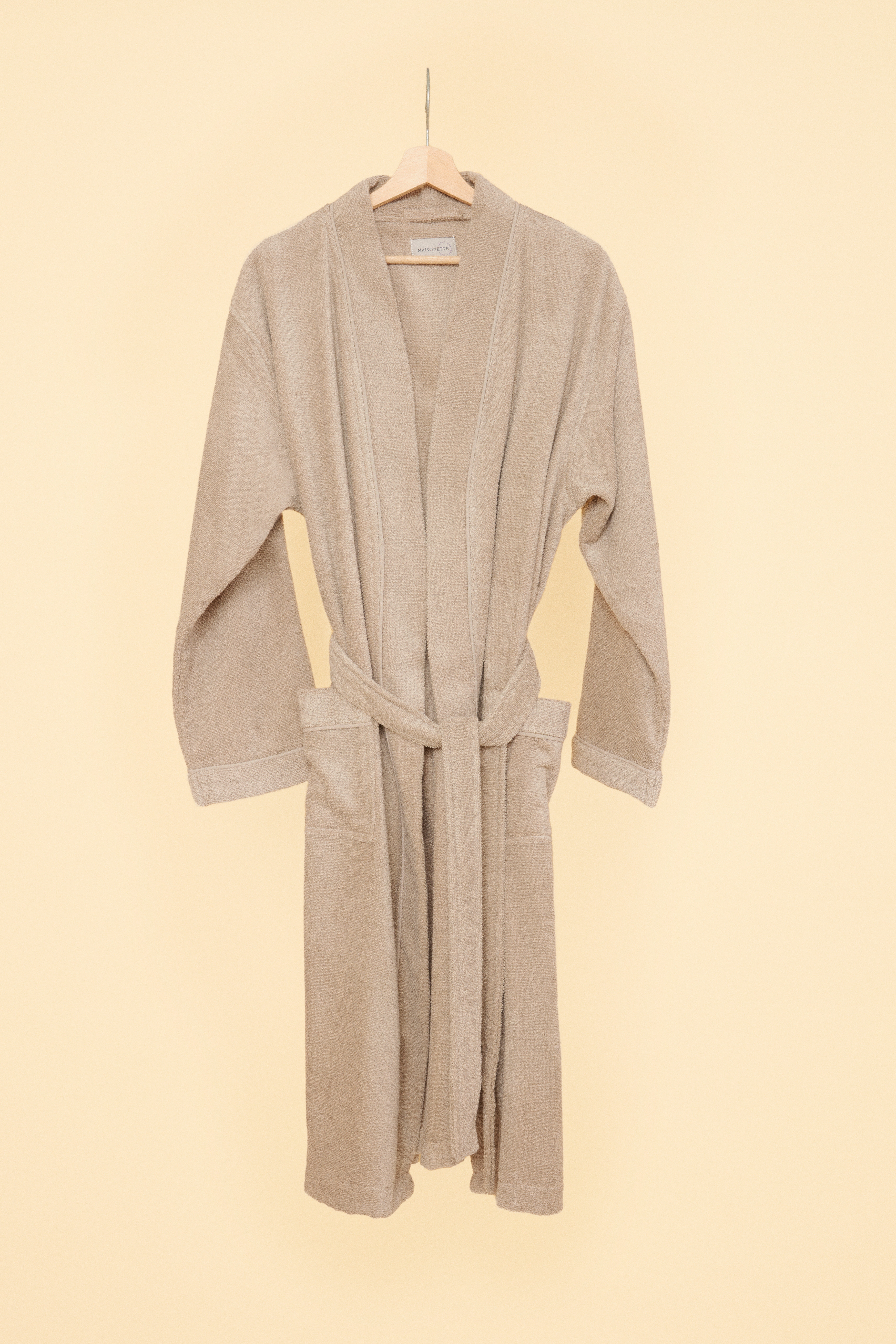 PURE Bademantel taupe / Größe  M