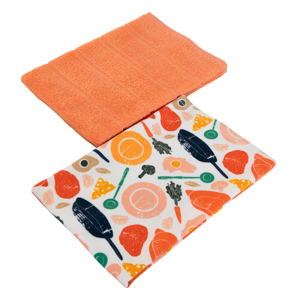 Pan 2er Set Küchentuch kumquat / Größe  40/60