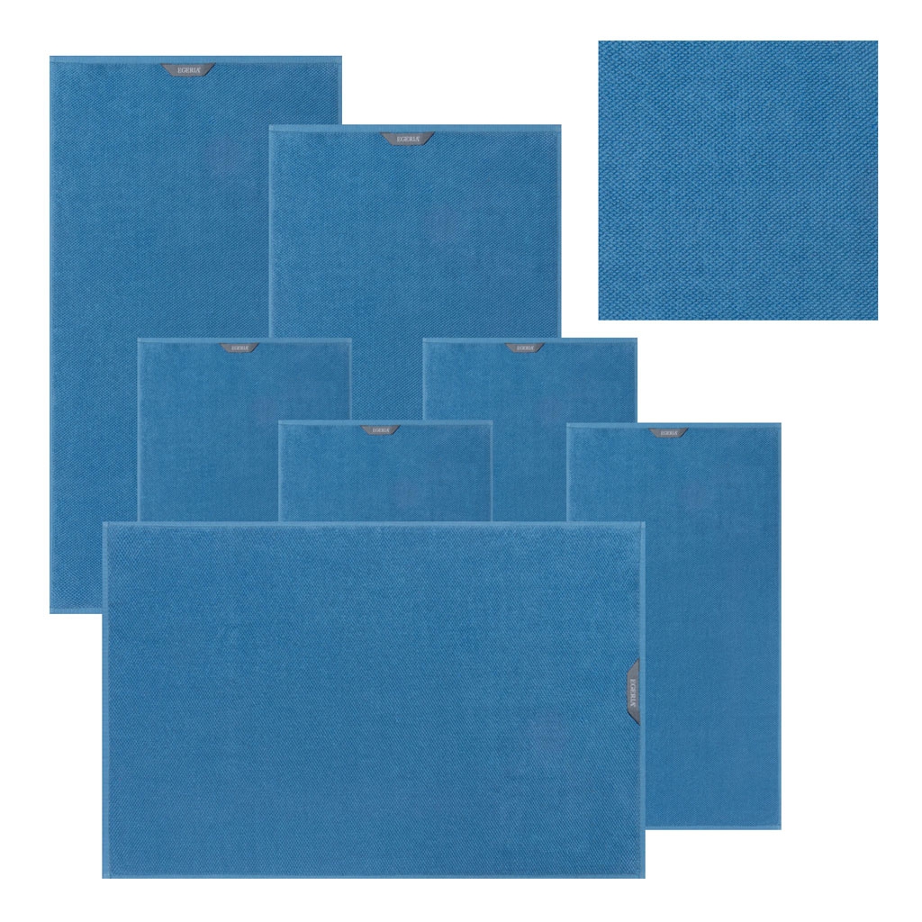 Boston Set nordic blue 7-teilig mit Badvorleger